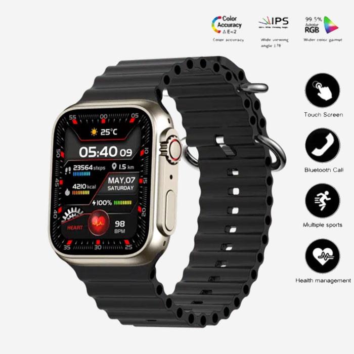 New 7in1 Ultra 2.1 Inch Large Screen Smart Watch with 7 Diamond and Bt Monitoring Wireless Charging Intelligent Series 8